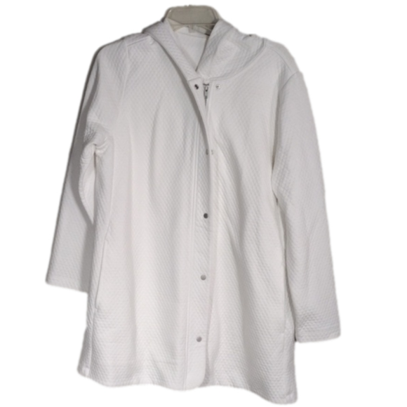 Eileen Fisher Jackets & Blazers - Nwt Eileen Fisher white hooded long jacket size large